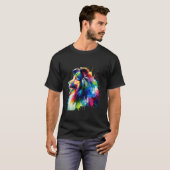 Splash Art Shetland Sheepdog Sheltie T-Shirt (Vorne ganz)