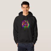 Splash Art Spitz Dog Idee Hoodie (Vorne ganz)
