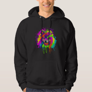 Splash Art Spitz Dog Idee Hoodie