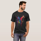Splash Art Spritzer Farben weiß T-Shirt (Vorne ganz)