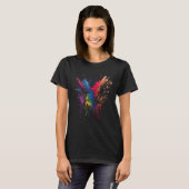 Splash Art Spritzer Farben weiß T-Shirt (Vorne ganz)