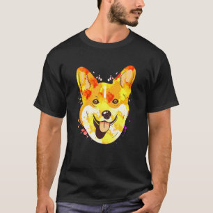 Splash Art Welsh Corgi Haustiere Männer Frauen Kin T-Shirt