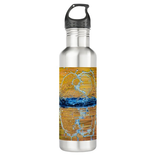 Splash auf einen Fall Abend Edelstahlflasche (Vorderseite)