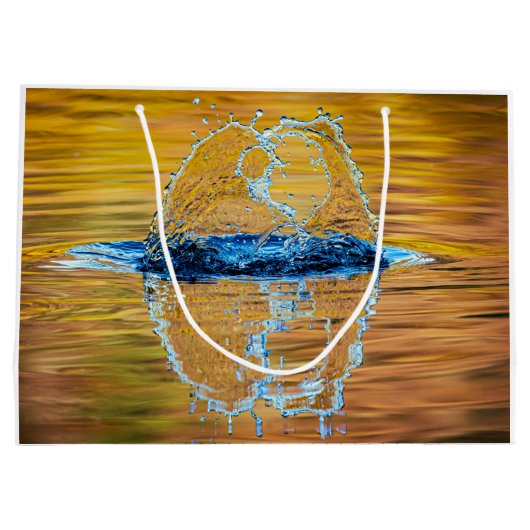 Splash auf einen Fall Abend Große Geschenktüte (Rückseite)
