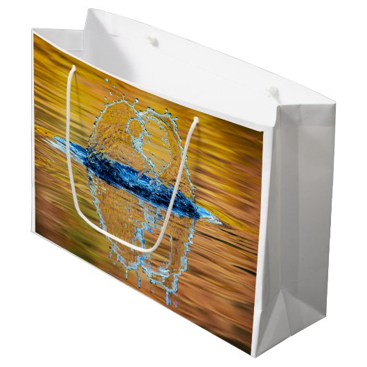 Splash auf einen Fall Abend Große Geschenktüte (Vorderseite Schrägansicht)