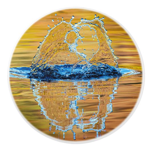 Splash auf einen Fall Abend Keramikknauf (Vorderseite)