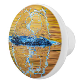 Splash auf einen Fall Abend Keramikknauf