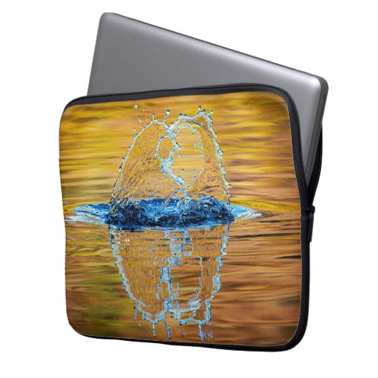 Splash auf einen Fall Abend Laptopschutzhülle (Vorderseite Links)