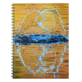 Splash auf einen Fall Abend Notizblock