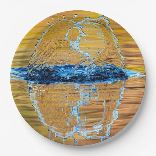 Splash auf einen Fall Abend Pappteller (Vorderseite)