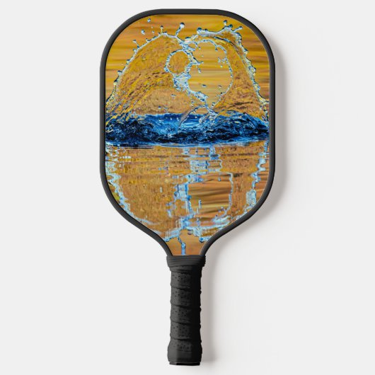 Splash auf einen Fall Abend Pickleball Schläger (Rückseite)