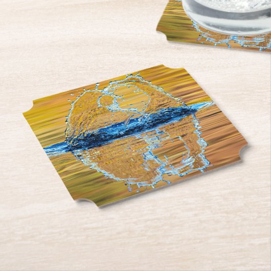 Splash auf einen Fall Abend Untersetzer (angewinkelt)