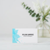 Splash | Ausdrückend (blau) Visitenkarte (Stehend Vorderseite)