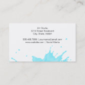 Splash | Ausdrückend (blau) Visitenkarte (Rückseite)