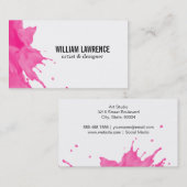 Splash | Ausdrücklich (heißrosa) Visitenkarte (Vorne/Hinten)