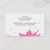 Splash | Ausdrücklich (heißrosa) Visitenkarte (Rückseite)