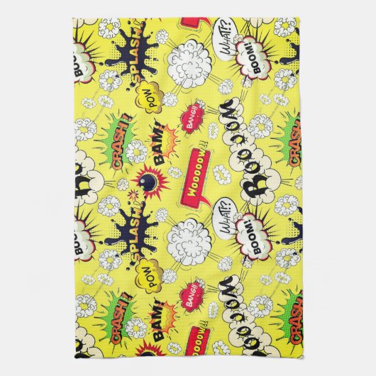 Splash, Bam, Boom Küche Handtuch (Vertikal)