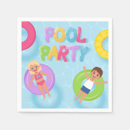 Splash Bash Kids Pool Party Birthday Serviette