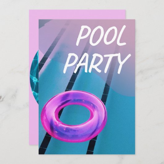 Splash Bash: Pool-Party Einladung (Vorne/Hinten)