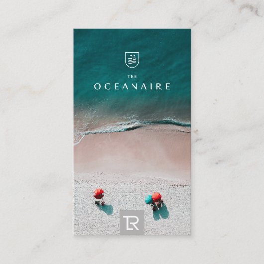 Splash Beach Scanner Business Card Logo QRCODE Visitenkarte (Vorderseite)