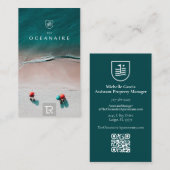 Splash Beach Scanner Business Card Logo QRCODE Visitenkarte (Vorne/Hinten)