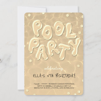 Splash Birthday Bash Pool Party Einladung