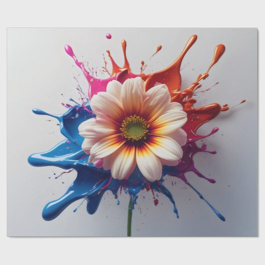 Splash Bloom Geschenkpapier (Flach)