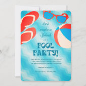 Splash & Chill Summer Pool Party Einladung (Vorderseite)