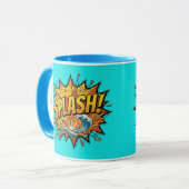 SPLASH Comic Book Hellblau Kombi-Tasse Tasse (Vorderseite Links)