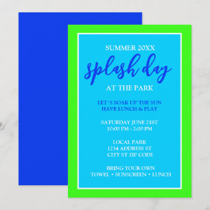 Splash Day Fun Kids Summer Event Einladung