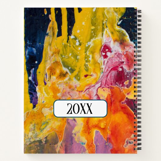 SPLASH DER FARBEN MALERIE, PERSÖNLICHES JOURNAL NOTIZBLOCK (Rückseite)