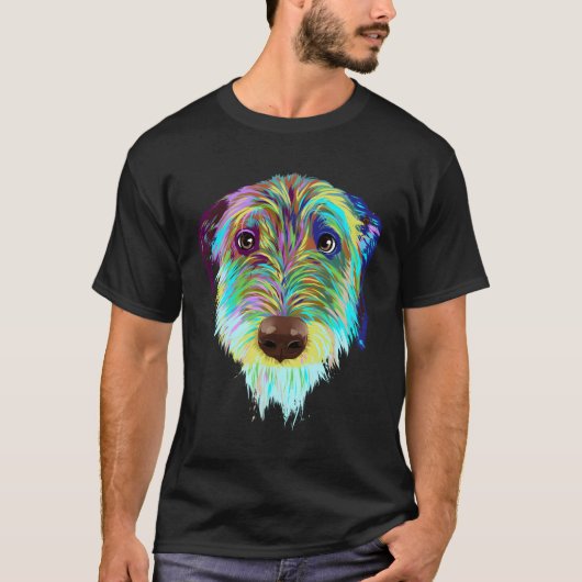 Splash Dog Irish Wolfhound T-Shirt (Vorderseite)