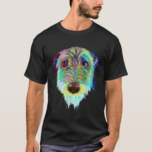 Splash Dog Irish Wolfhound T-Shirt (Vorderseite)