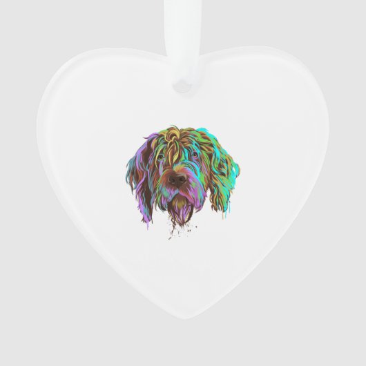 Splash Drahthaar Pointing Griffon Dog Ornament (Vorderseite)