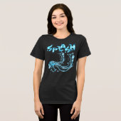 Splash! Dynamisches Wasser-Burst-T-Shirt Tri-Blend Shirt (Vorderseite voll)
