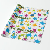 Splash Eid Mubarak Wrapping Paper Geschenkpapier (Ungerollt)