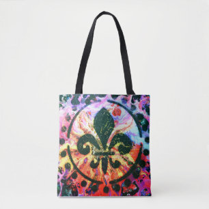 Splash Fleur-de-lis Shopping Tasche