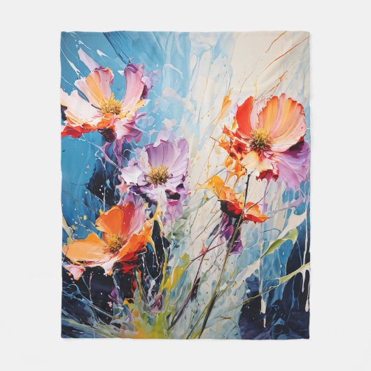 Splash floral art fleecedecke (Vorderseite)