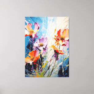 Splash floral art leinwanddruck