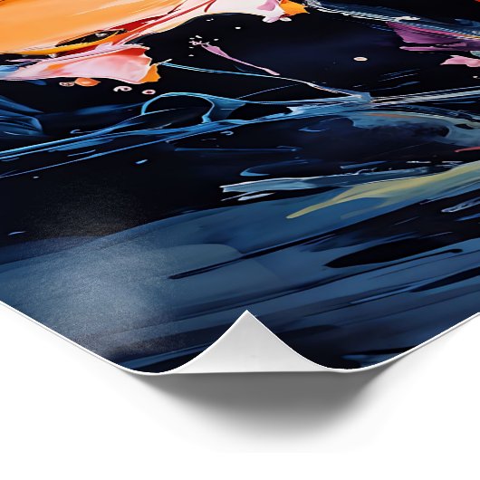 Splash floral art poster (Ecke)