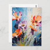 Splash floral art postkarte (Vorne/Hinten)