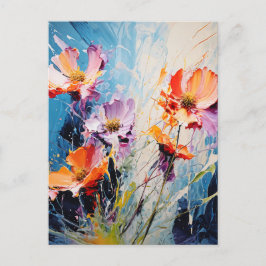 Splash floral art postkarte