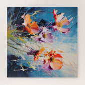 Splash floral art puzzle (Horizontal)