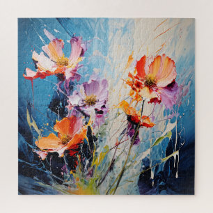 Splash floral art puzzle
