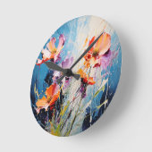 Splash floral art runde wanduhr (Winkel)
