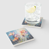 Splash floral art steinuntersetzer (Seitenansicht)