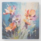 Splash floral art steinuntersetzer (Vorderseite)