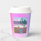 Splash for Joy: Baby Girl Shower Celebration Pappbecher (Rückseite)