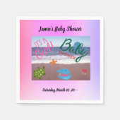 Splash for Joy: Baby Girl Shower Celebration Serviette (Vorderseite)