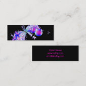 Splash Fraktal Art Black Mini Visitenkarte (Vorne/Hinten)